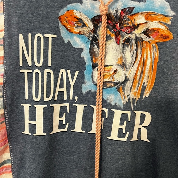 Custom “Not Today Heifer!” Poncho Tee - Picture 3 of 5